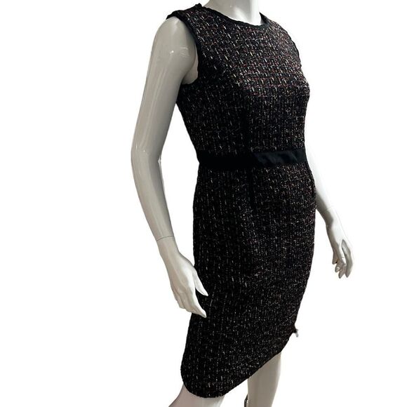 Talbots Midi Black Dress Tweed Sleeveless Fully Lined size 6 - Picture 1 of 11